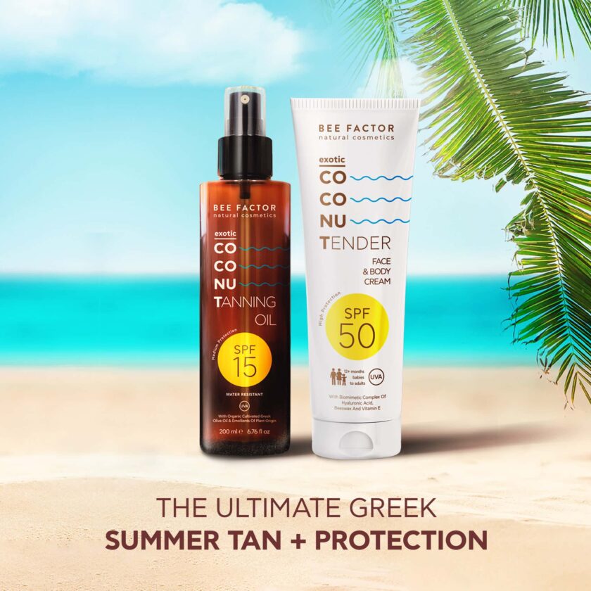 Σετ Exotic Coconut Tanning Oil SPF15 & Tender Cream SPF50